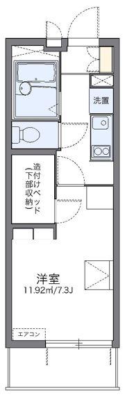 レオパレスKウッズⅡの間取り画像