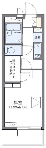 レオパレスKウッズⅡの間取り画像