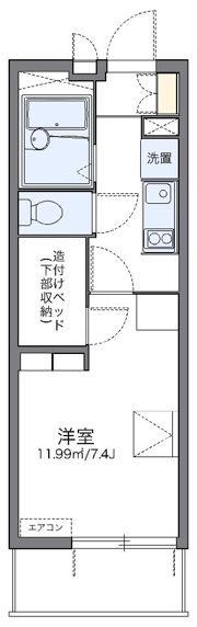 レオパレスKウッズⅡの間取り画像