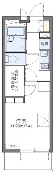 レオパレスKウッズⅡの間取り画像