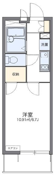 レオパレスMakearrowⅢの間取り画像
