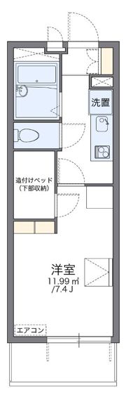 レオパレスアンフィールドの間取り画像