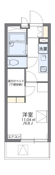 レオパレスリバーヴィレッジAの間取り画像