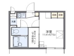 レオパレスフローラ中里の間取り画像