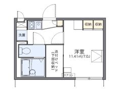 レオパレスフローラ中里の間取り画像