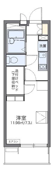 レオパレスグリーンバレー内谷の間取り画像