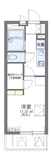 レオパレスさざんかの間取り画像