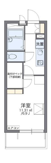 レオパレスさざんかの間取り画像