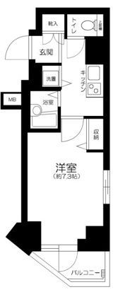 メインステージ大手町の間取り画像