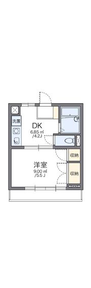 レオパレス新宿A館の間取り画像