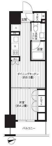 レジディア新御徒町の間取り画像