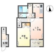 仮）館林市朝日町新築アパートの間取り画像