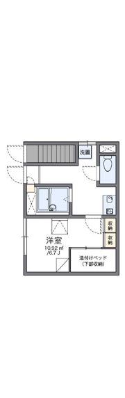 レオパレス琥珀館の間取り画像