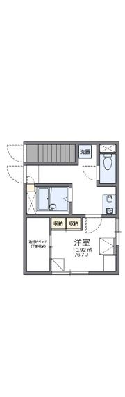 レオパレス琥珀館の間取り画像