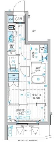 ブライズ二子新地の間取り画像