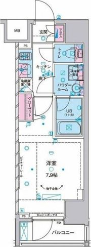 ジェノヴィア麻布十番グリーンヴェールの間取り画像