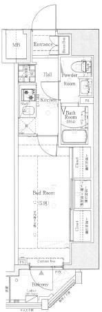 Log上野駅前の間取り画像