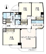 グランドメゾン池尻の間取り画像