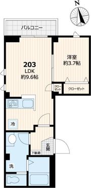 LAX中野坂上の間取り画像