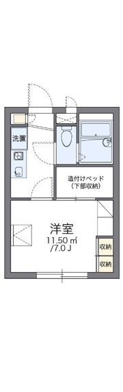 レオパレスエビデンスⅡの間取り画像