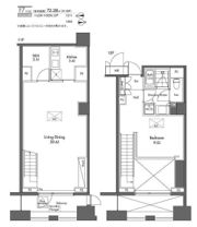 グラディート汐留ロッソの間取り画像