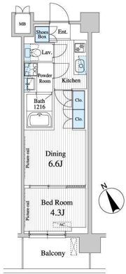 プレノ清澄庭園の間取り画像