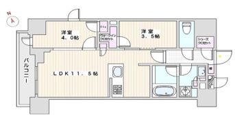 ザ・ライオンズミレス蔵前の間取り画像