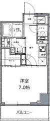 レジディア白金高輪Ⅱの間取り画像
