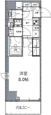 レジディア白金高輪Ⅱの間取り画像