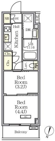 ARKMARK世田谷砧の間取り画像