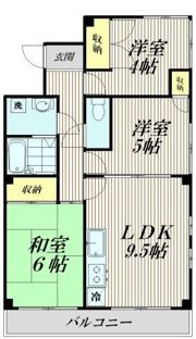 カームコート鳴島の間取り画像