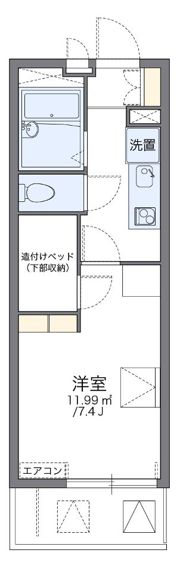 レオパレス21リバーアイランドの間取り画像