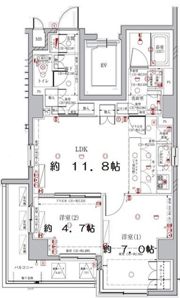 ディアレイシャス港区海岸の間取り画像