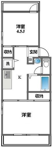 サルイハイツの間取り画像