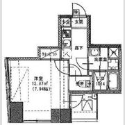 S-RESIDENCE日本橋浜町の間取り画像