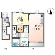 東松山高坂5丁目アパート新築工事(カーサ・ジラソーレ)の間取り画像