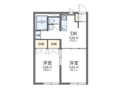 レオパレスMINAMI HANYUⅡの間取り画像