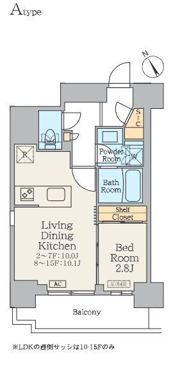 クレストコート門前仲町の間取り画像