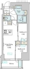 Brillia ist 上野稲荷町の間取り画像