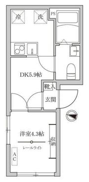 オレア浅草東の間取り画像