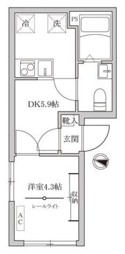 オレア浅草東の間取り画像