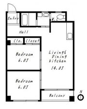 升本マンションの間取り画像