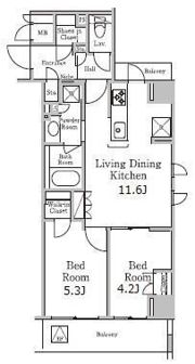 レジディア千駄木の間取り画像