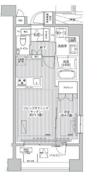 イニシア築地レジデンスの間取り画像