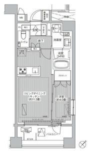 イニシア築地レジデンスの間取り画像