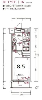 XEBEC京急蒲田の間取り画像