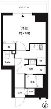 コスモリード錦糸町の間取り画像