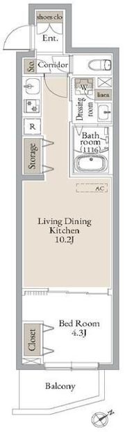 ルネサンスコート門前仲町の間取り画像