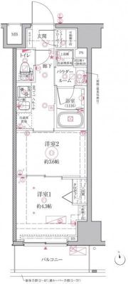クレイシアIDZ江戸川橋の間取り画像
