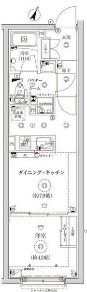 グローリオシェルト池袋Ⅱの間取り画像